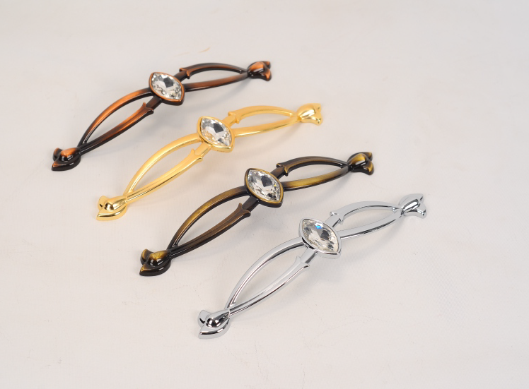 Мебельная ручка-скоба с камнем TL 3.12222-TL 3.12228